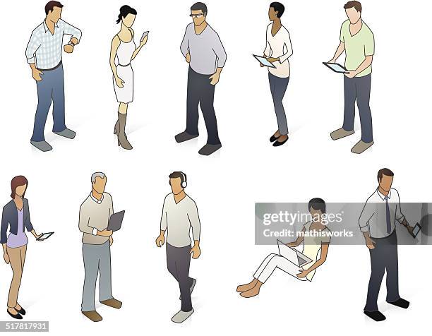 technology users illustration - early adopter stock illustrations