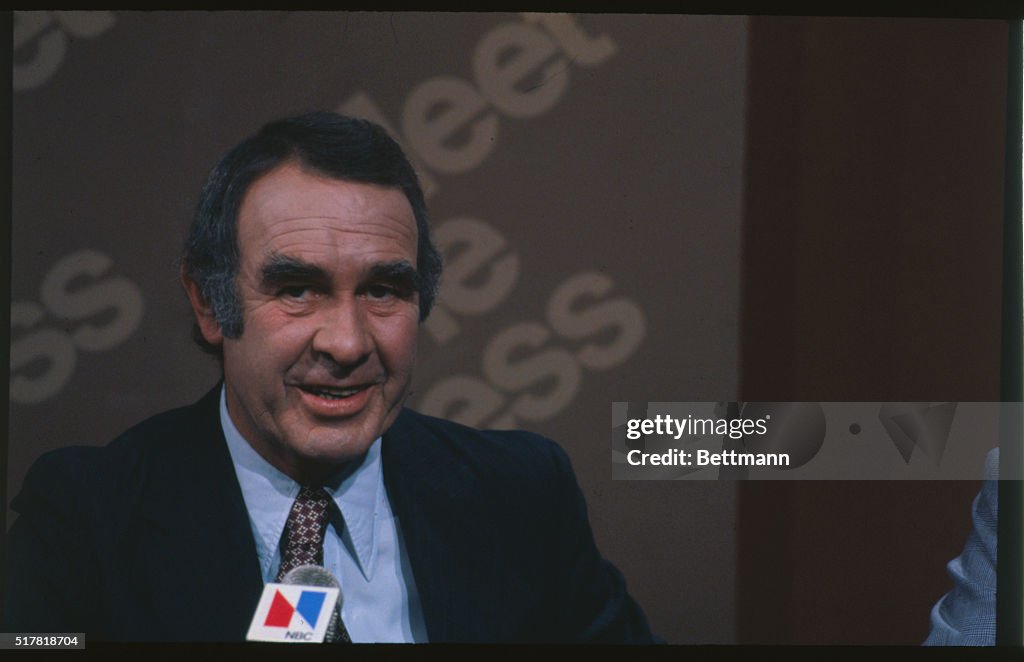 Senator Harrison Williams at Microphone