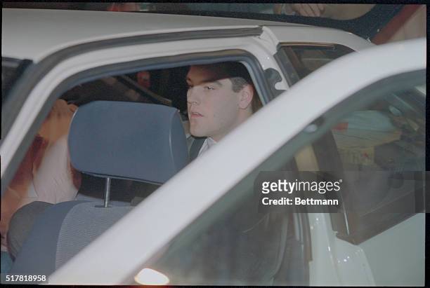New York: Robert Chambers, accused of murdering Jennifer Levin in Central Park, is caught with a serious expression as he leaves the state Supreme...