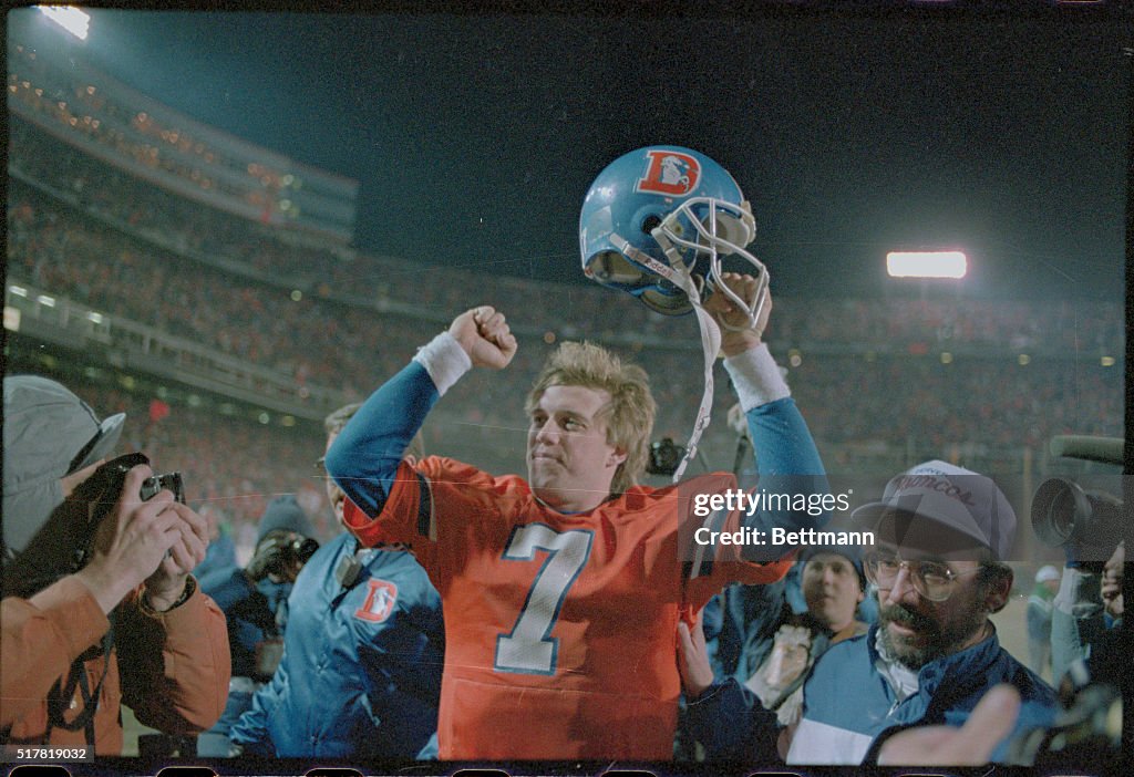 John Elway Raising His Arms