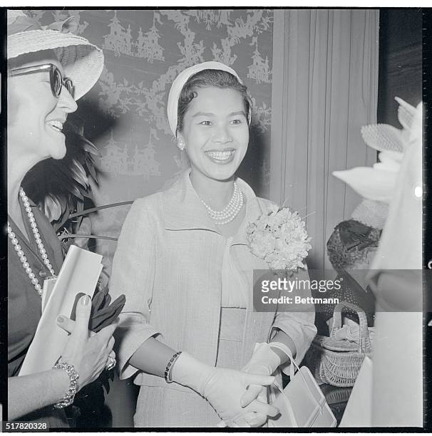 The Queen of Thailand, Sirikit, on a visit to Washington, DC, on June 28, 1960.