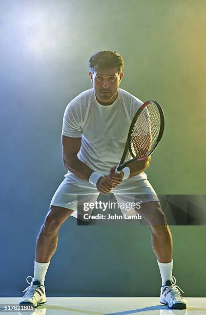 tennis concentration - tennis racket stock-fotos und bilder