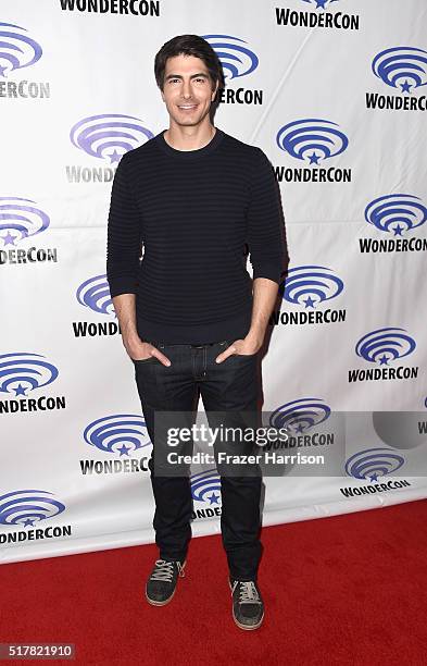 Actor Brandon Routh attends DC's Legends of Tomorrow panel at WonderCon 2016 at Los Angeles Convention Center on March 27, 2016 in Los Angeles,...