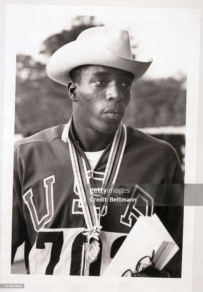 Bob Hayes at Olympic Medal Ceremony