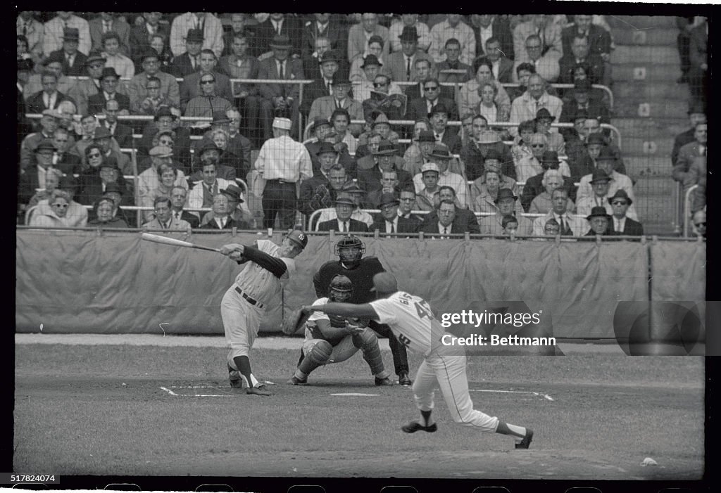 Bob Gibson Pitching to Roger Maris During Baseball Game