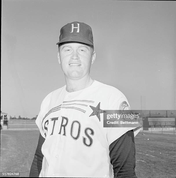 Rusty Staub, outfielder for the Houston Astros smiles in uniform.