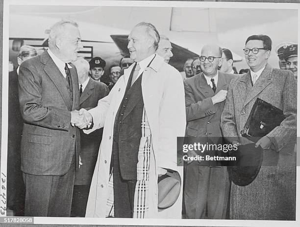 Konrad Adenauer Greeting John Foster Dulles