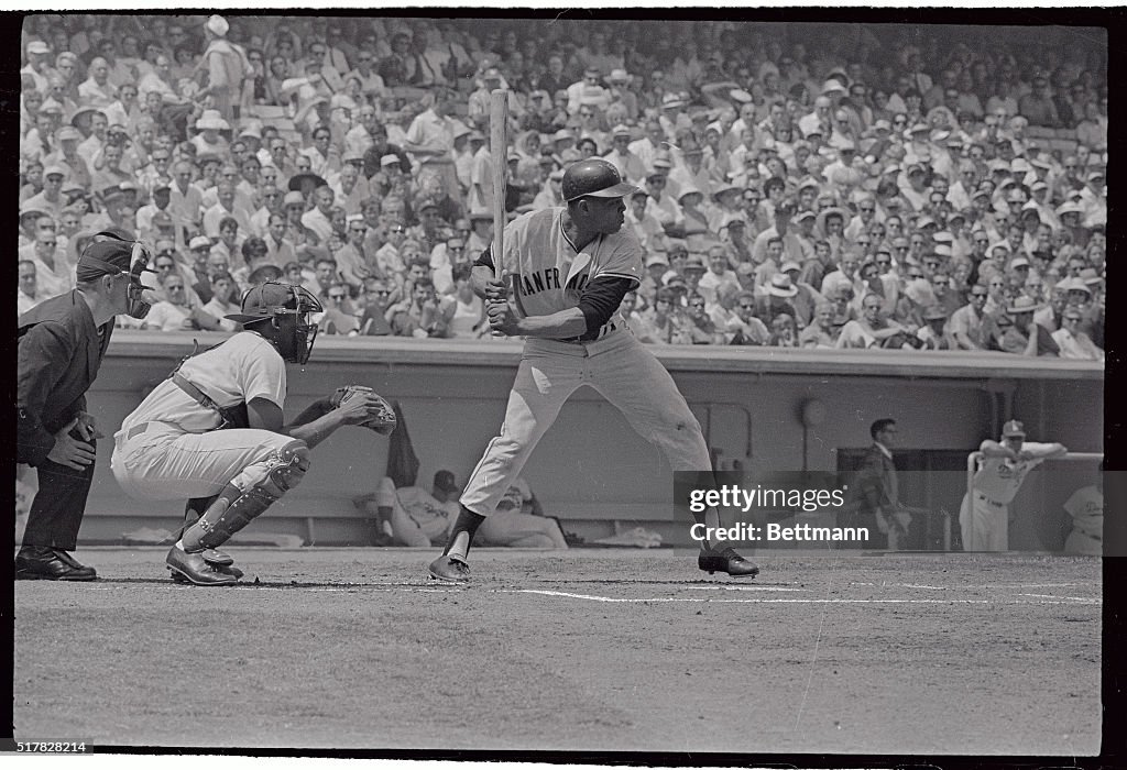 Willie Mays in Batting Position