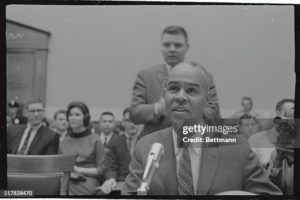 Roy Wilkin, Executive Director of the NAACP, shown testifying today before the House Judiciary Committee, said that the President's new proposal to...