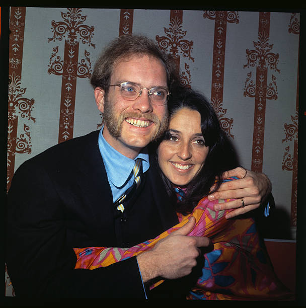 Folk singer Joan Baez and husband David Harris appear at press conference to discuss their future plans, one day after they were married in New York....