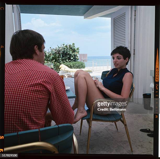 Liza Minnelli, daughter of Judy Garland is shown with her husband Australian singer Peter Allen while on their honeymoon in Florida.
