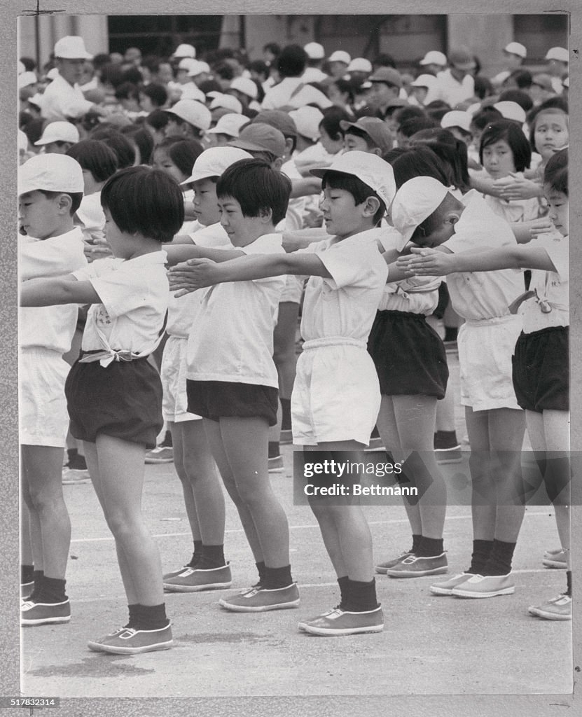 Japanese Children Exercising