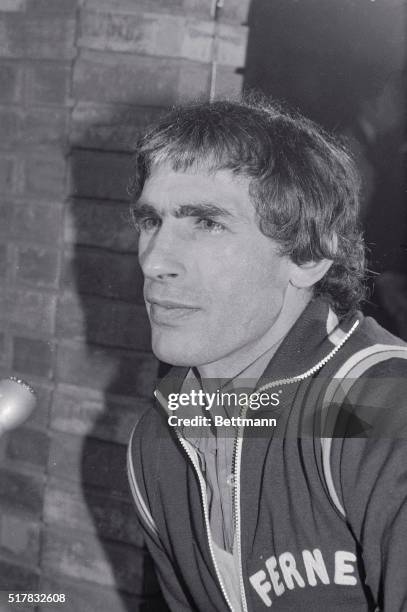 Giancarlo Usai, Olympic medalist and Italian lightweight boxing champ, is here to fight Howard Davis, of the U.S., at the Felt Forum 4/20.