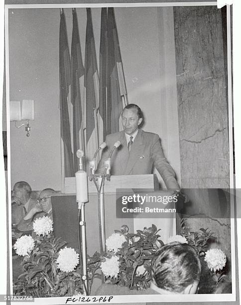 Karl Schmidt-Wittmack, member of the West German Bundestag who fled to East Germany, is shown at a red-stage news conference is East Berlin as he...