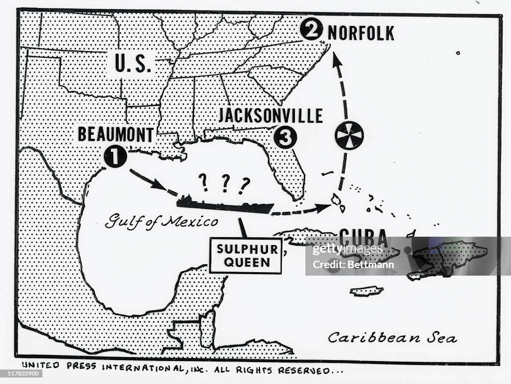 Map of Missing Ship Area