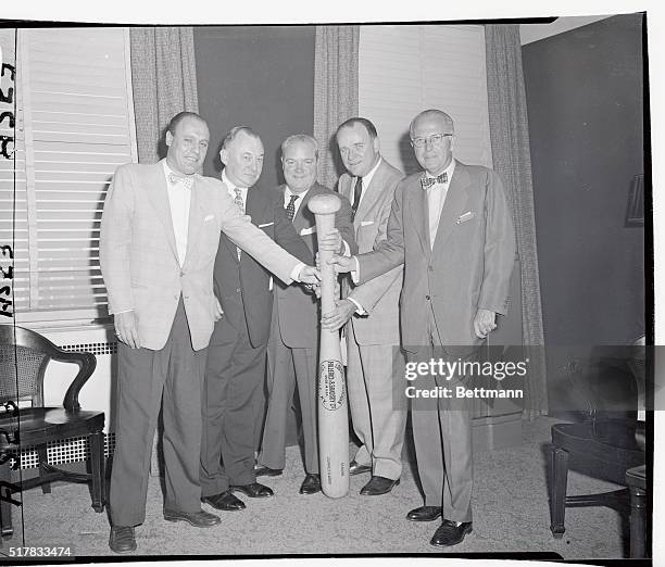 Representative of the National and American League clubs who are still battling it out for their respective pennants met today in the office of...