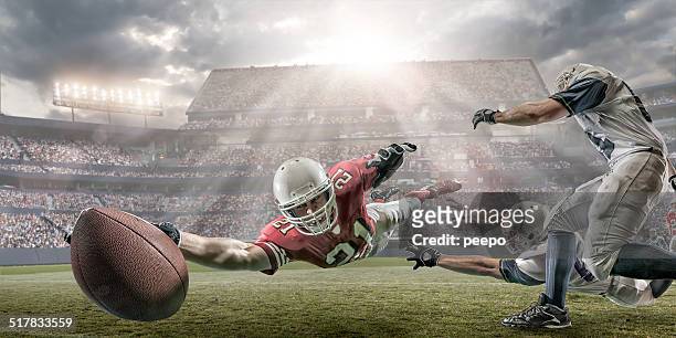 american football touchdown - touchdown stock pictures, royalty-free photos & images