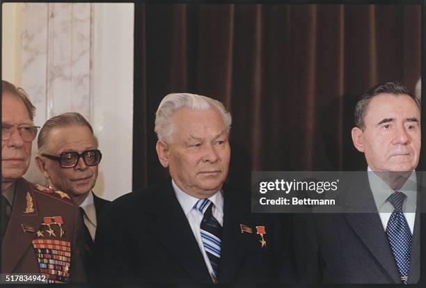 Vienna, Austria: Closeup of Konstantin U. Chernenko, Soviet Politburo member.