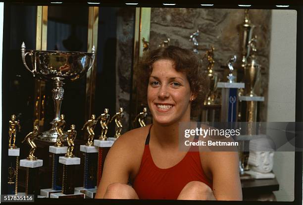 This photo shows Tracy Caulkins, the U.S. Swimmer and world record holder.