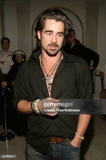 Actor Colin Farrell launches the new interactive "Alexander" experience at Madame Tussauds on November 23, 2004 in New York City.