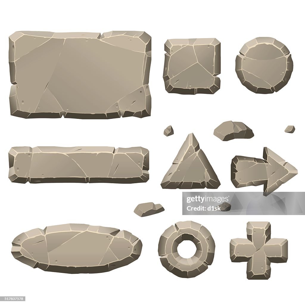 Stone Gameobject Stone Game Design Elements High-Res Vector Graphic - Getty Images