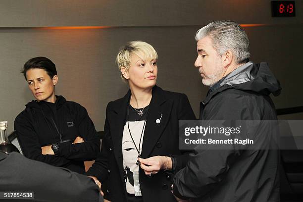 General view of guests at the D'USSE VIP Riser at Barclays Center on March 27, 2016 in New York City.