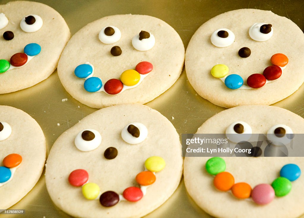 Cookies with candy face