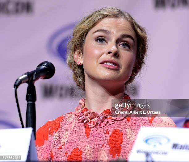 Actress Rose McIver of "IZombie" on Day 1 of WonderCon 2016 held at Los Angeles Convention Center on March 25, 2016 in Los Angeles, California.