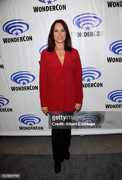 Actress Barbara Hershey promotes A&E's "Damien" on Day 1 of WonderCon 2016 held at Los Angeles Convention Center on March 25, 2016 in Los Angeles,...