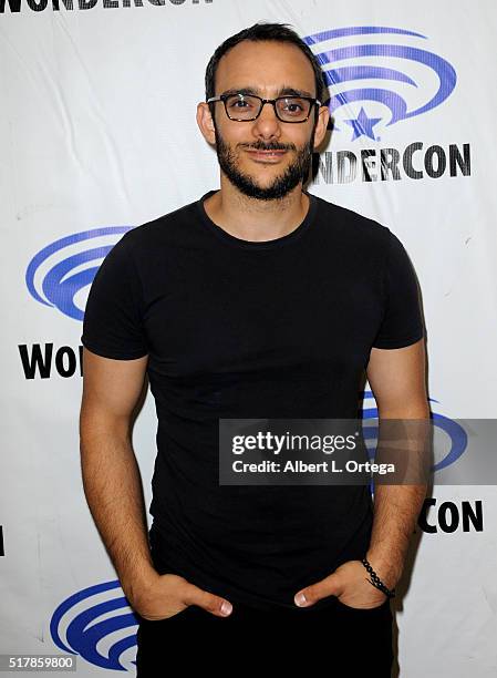 Actor Omid Abtahi promotes A&E's "Damien" on Day 1 of WonderCon 2016 held at Los Angeles Convention Center on March 25, 2016 in Los Angeles,...