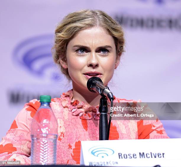 Actress Rose McIver of "IZombie" on Day 1 of WonderCon 2016 held at Los Angeles Convention Center on March 25, 2016 in Los Angeles, California.