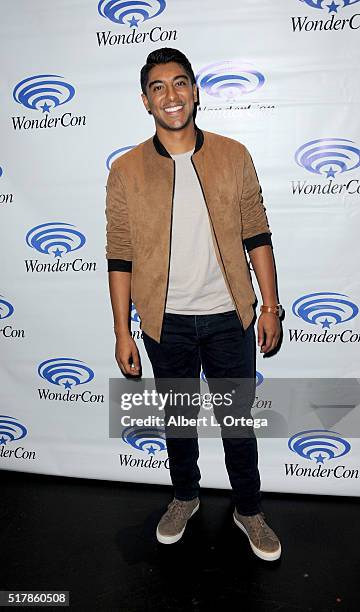 Actor Ritesh Rajan promotes "Stitchers" on Day 1 of WonderCon 2016 held at Los Angeles Convention Center on March 25, 2016 in Los Angeles, California.