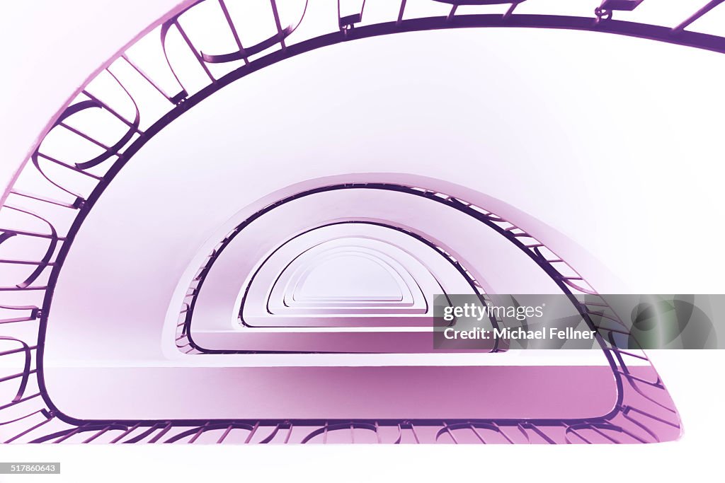 Pink staircase in Munich - Germany