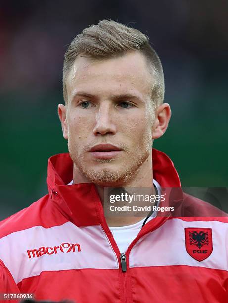 Portrait of Bekim Balaj of Albania during the international friendly match between Austria and Albania at the Ernst Happel Stadium on March 26, 2016...