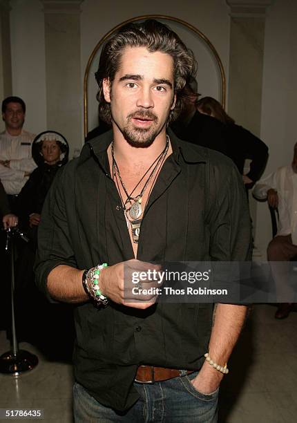 Actor Colin Farrell launches the new interactive "Alexander" experience at Madame Tussauds on November 23, 2004 in New York City.