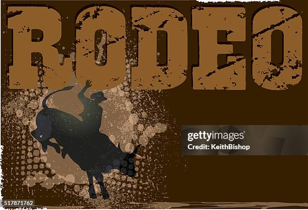rodeo grunge background - rodeo background stock illustrations