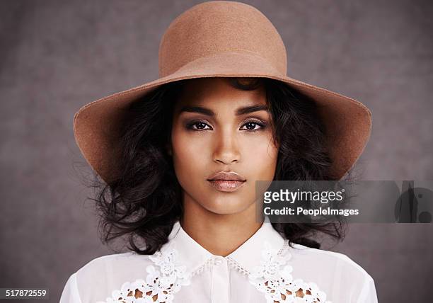 she's got style - brown hat stock pictures, royalty-free photos & images