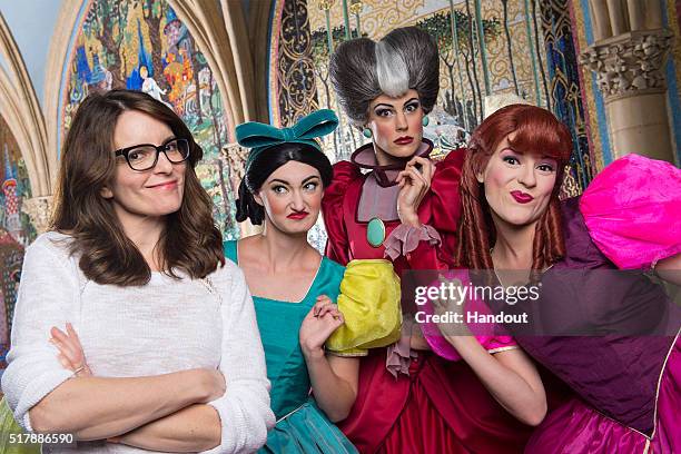 In this handout photo provided by Disney Parks, Emmy, Golden Globe, SAG and Peoples Choice award-winner Tina Fey poses with Disney's original mean...