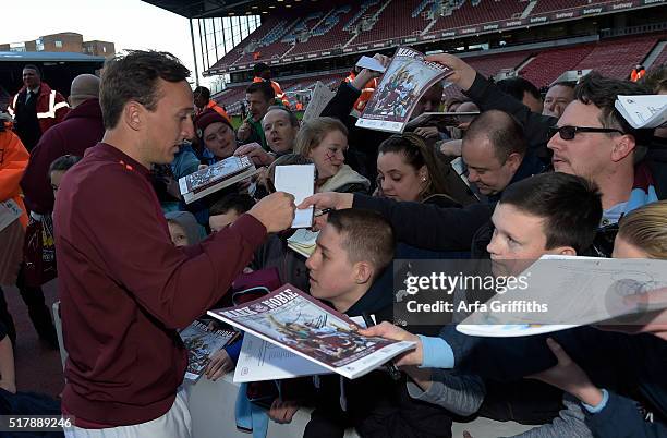 Mark Noble of West Ham United after the match between West Ham United XI v West Ham United All Stars XI: Mark Noble Testimonial at Boleyn Ground on...