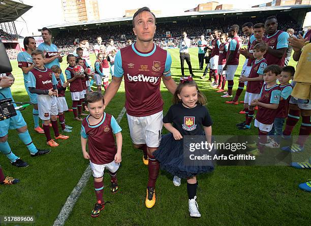 Mark Noble of West Ham United before the match between West Ham United XI v West Ham United All Stars XI: Mark Noble Testimonial at Boleyn Ground on...