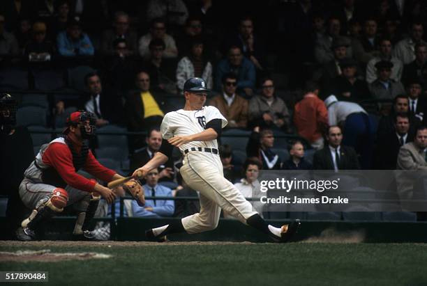 Detroit Tigers Jim Northrup in action, at bat vs Cleveland Indians at Tiger Stadium. Detroit, MI 4/18/1968 CREDIT: James Drake