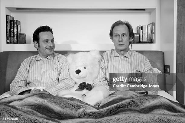Bill Nighy with Andrew Lincoln at a photoshoot in Chelsea,London on the 6th of March 2004.