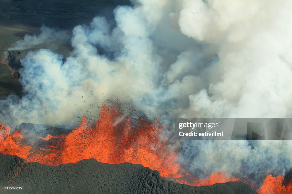 Bardarbunga volcano eruption in Iceland