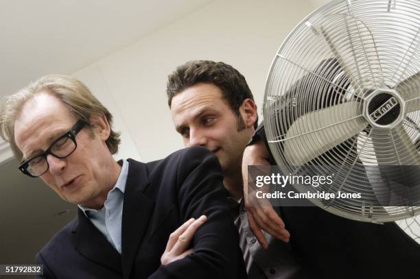 Bill Nighy with Andrew Lincoln at a photoshoot in Chelsea,London on the 6th of March 2004.