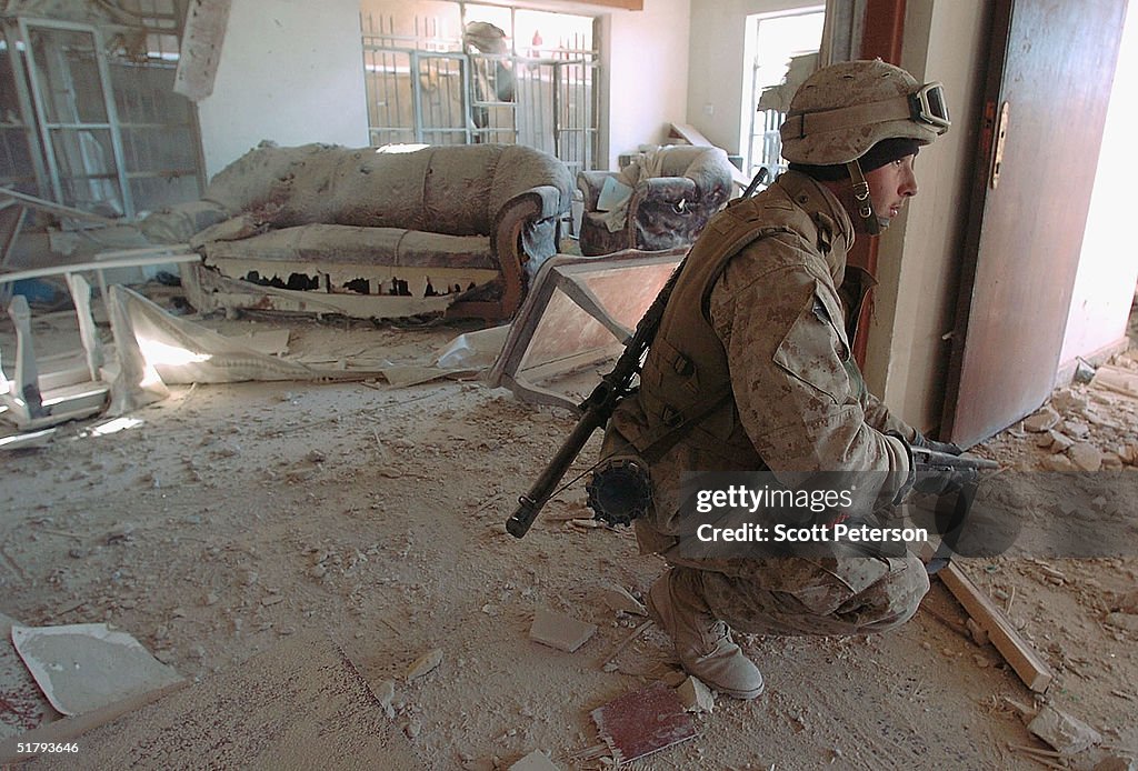 US Marines Continue The Hunt For Insurgents During Thanksgiving