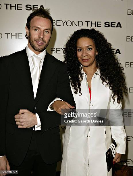 "The X Factor" contestant Rowetta Satchell and guest arrive at the UK Premiere of "Beyond The Sea" at Vue Leicester Square on November 25, 2004 in...