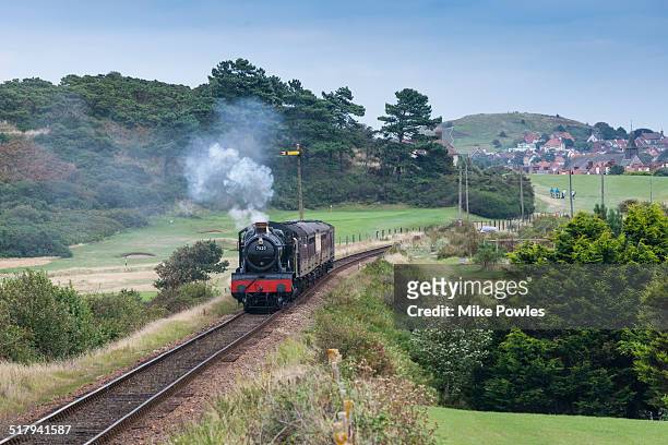 steam train, north norfolk railway, sheringham - locomotive fotografías e imágenes de stock