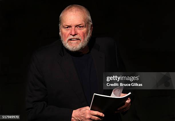 Brian Dennehy stars in the hit new play "White Rabbit Red Rabbit" at The Westside Theatre on March 28, 2016 in New York City.