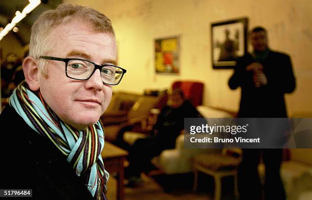 Presenter and business entrepreneur Chris Evans sells his wares at Camden Stables Market on November 27, 2004 in London, England. He is selling off...