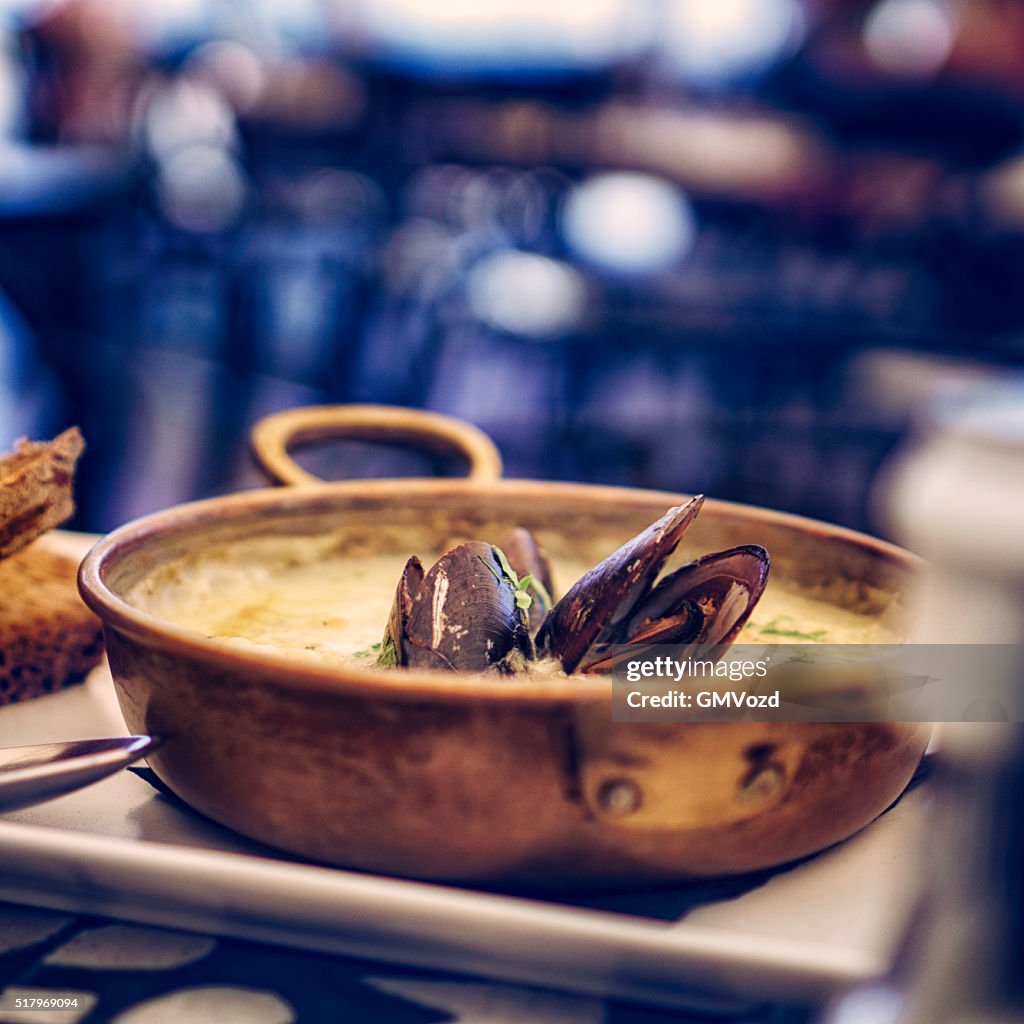 Classic French Mussels Fish Dish
